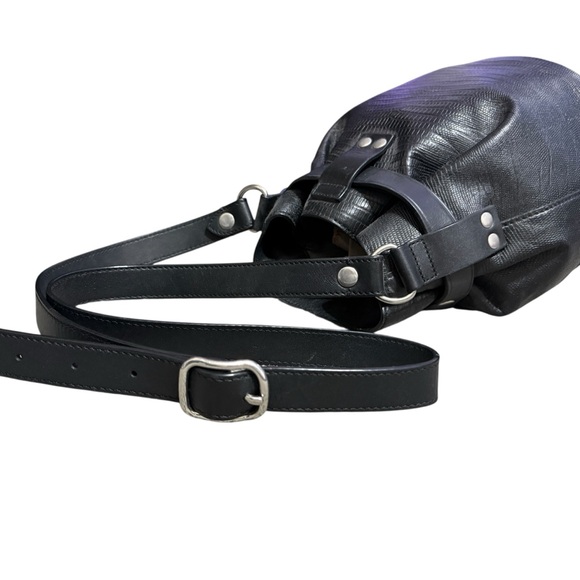 AUTH ALEXANDER WANG ALPHA LIZARD BUCKET BAG🦎 Chain Leather shoulder & crossbody - Picture 5 of 16